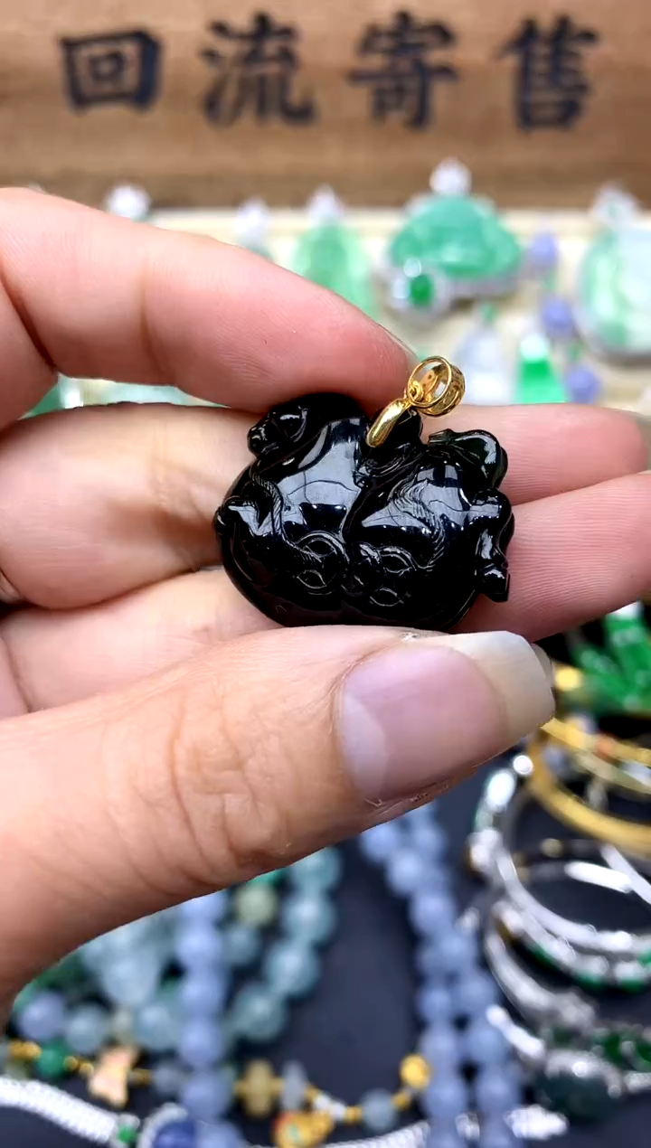 【闪购商品】翡翠颈饰18K金镶嵌385-中国好珍宝