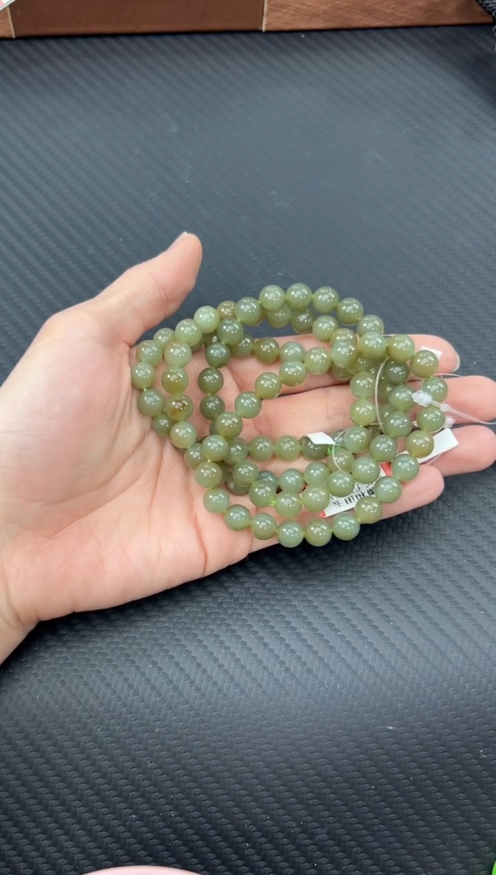 【闪购商品】和田玉手串未镶嵌若羌卡8手串多样性发货拍一发一