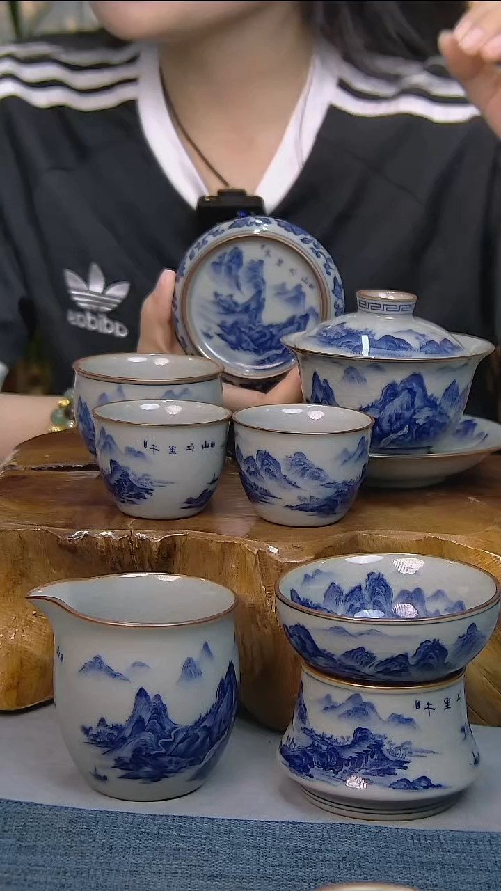 7件套陶瓷茶具家用简装系列 