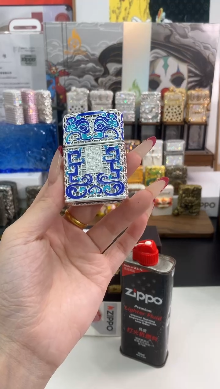 镜面ZIPPO镀银瑞兽