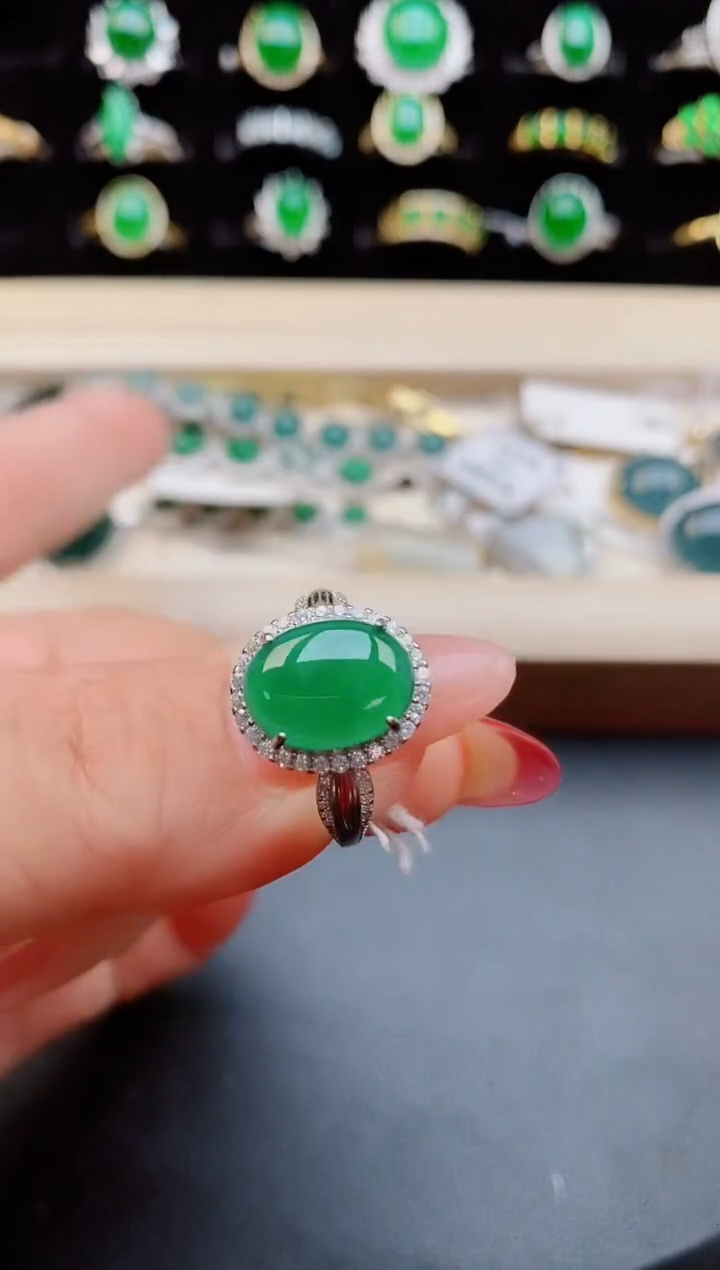 【闪购商品】翡翠戒指银S925镶嵌321321