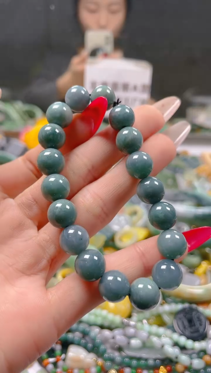 【闪购商品】翡翠颈饰未镶嵌10MM/C/翡翠A货一图一物