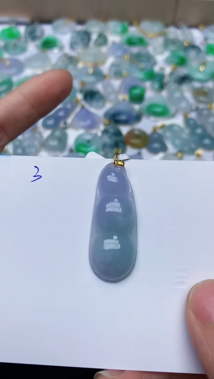 【闪购商品】翡翠颈饰18K金镶嵌天然翡翠A货   