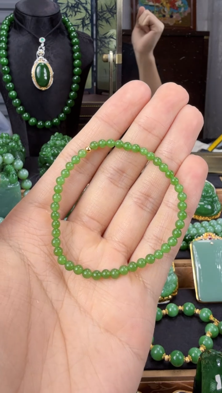 【闪购商品】和田玉（碧玉）手链未镶嵌  