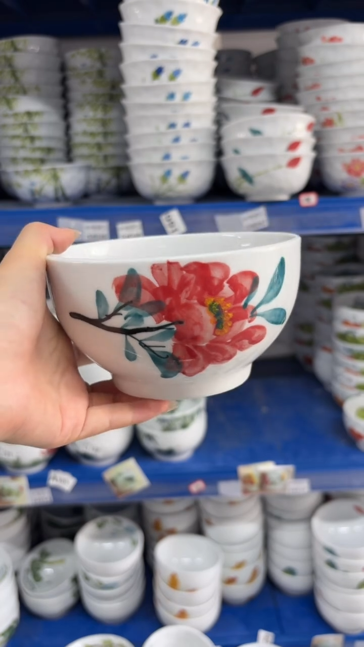 瓷片景德镇陶瓷食品级手绘釉中彩-中罗汉碗