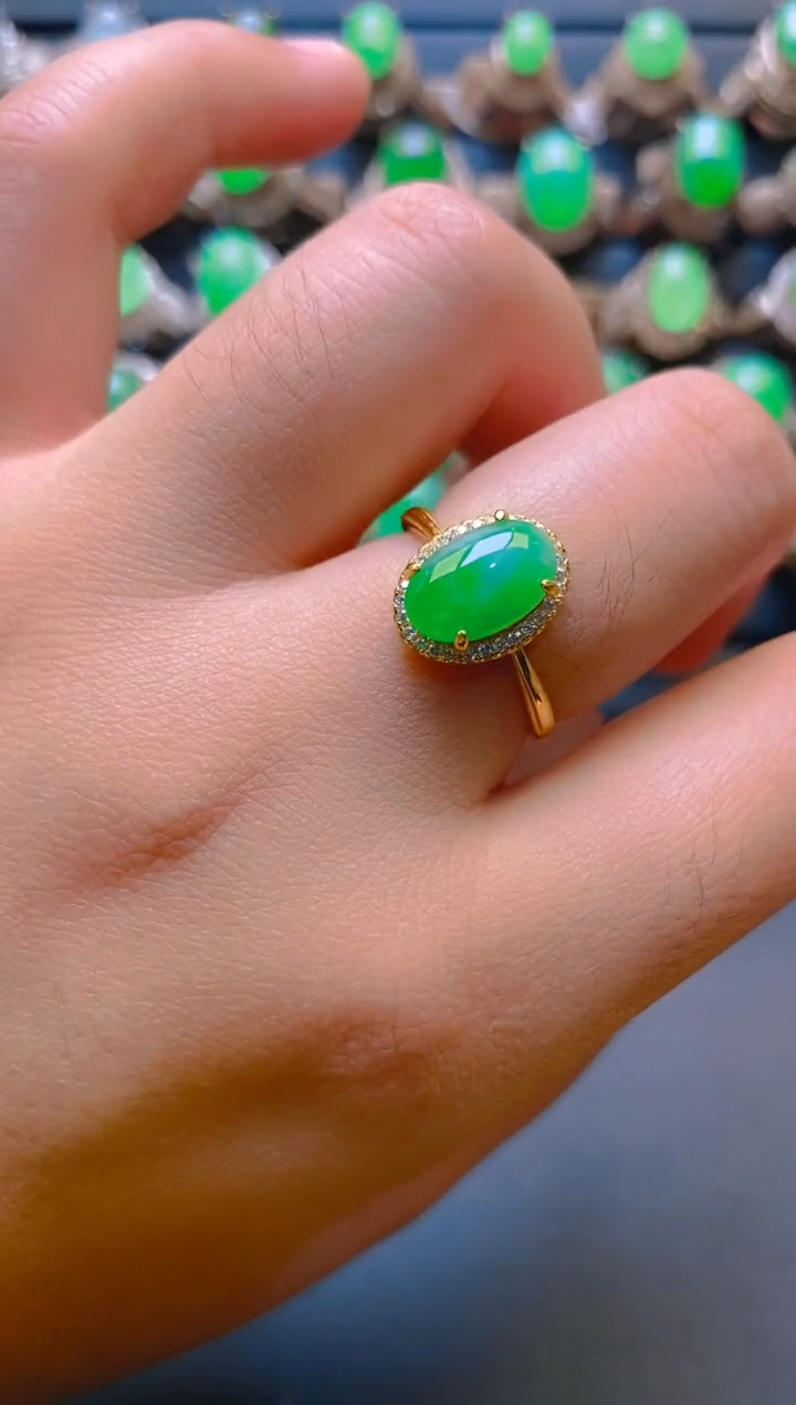 【闪购商品】翡翠耳饰银S925镶嵌天然A货翡翠1