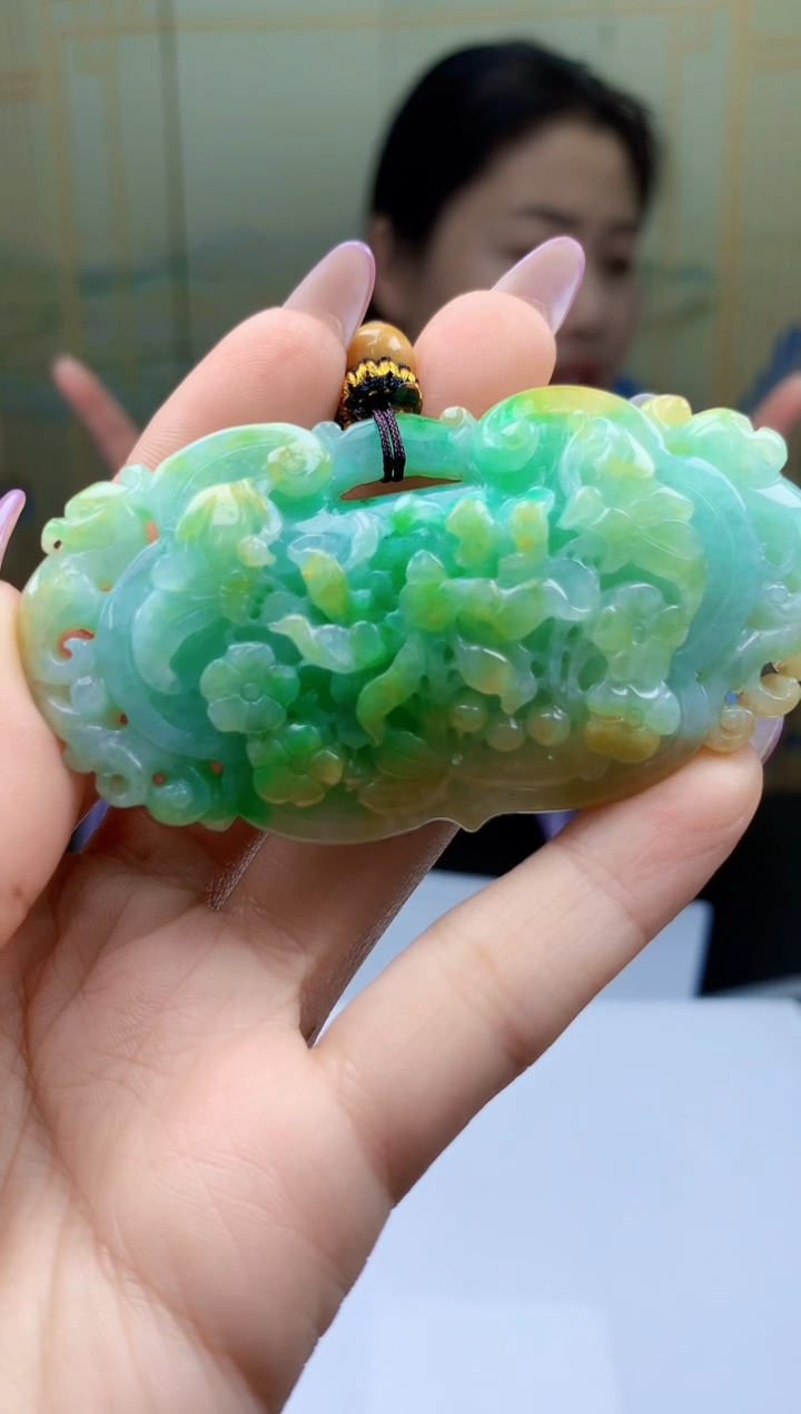 【闪购商品】定制翡翠未镶嵌4902ty-毛货挂件85