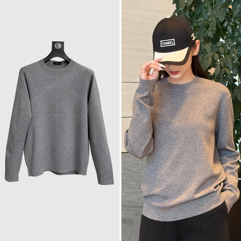 【拉夫毛衣】秋冬季针织毛衣情侣外套男士男款毛衣休闲圆领拼接