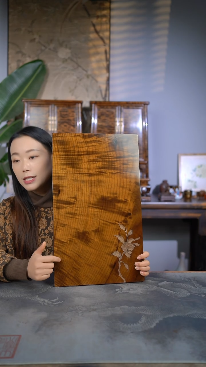 【闪购商品】金丝楠木雕满花精工花卉系列干泡