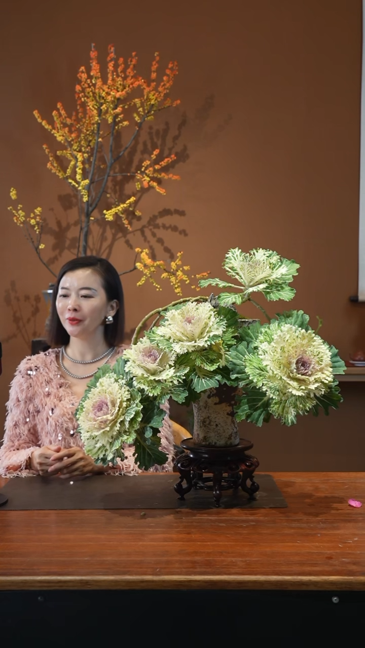 全部花朵甘蓝盆景盆景