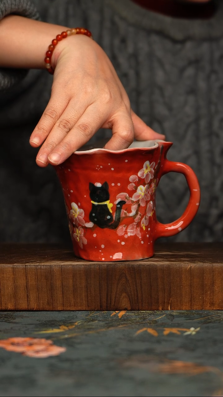 瓷片釉下彩手工手绘同款陶器