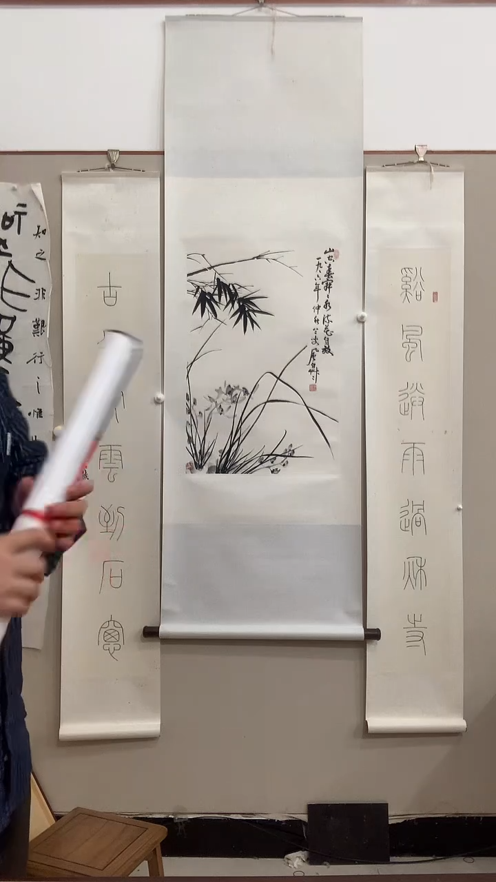 【闪购商品】书法j高老师书法对联（古径穿云...）一件