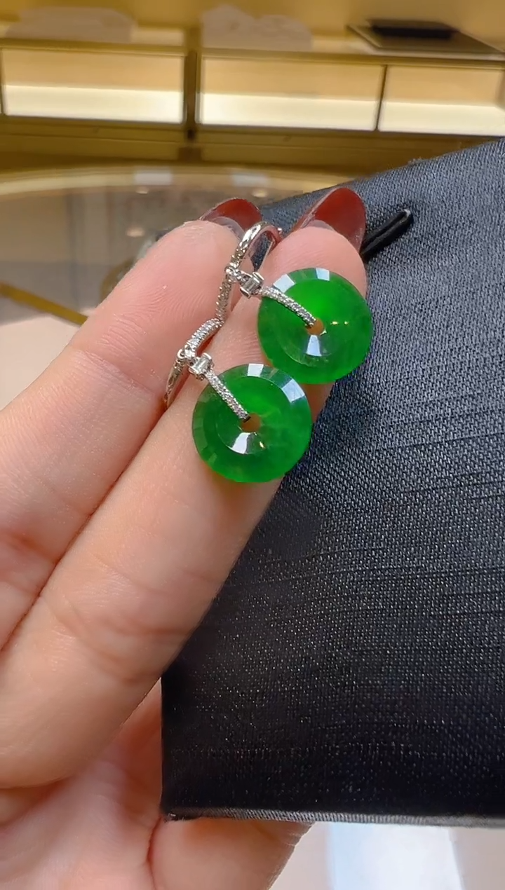 【闪购商品】翡翠耳饰18K金镶嵌多样性团购发一件