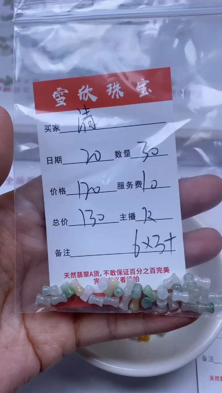 【闪购商品】翡翠颈饰未镶嵌雪欣散珠定制diy