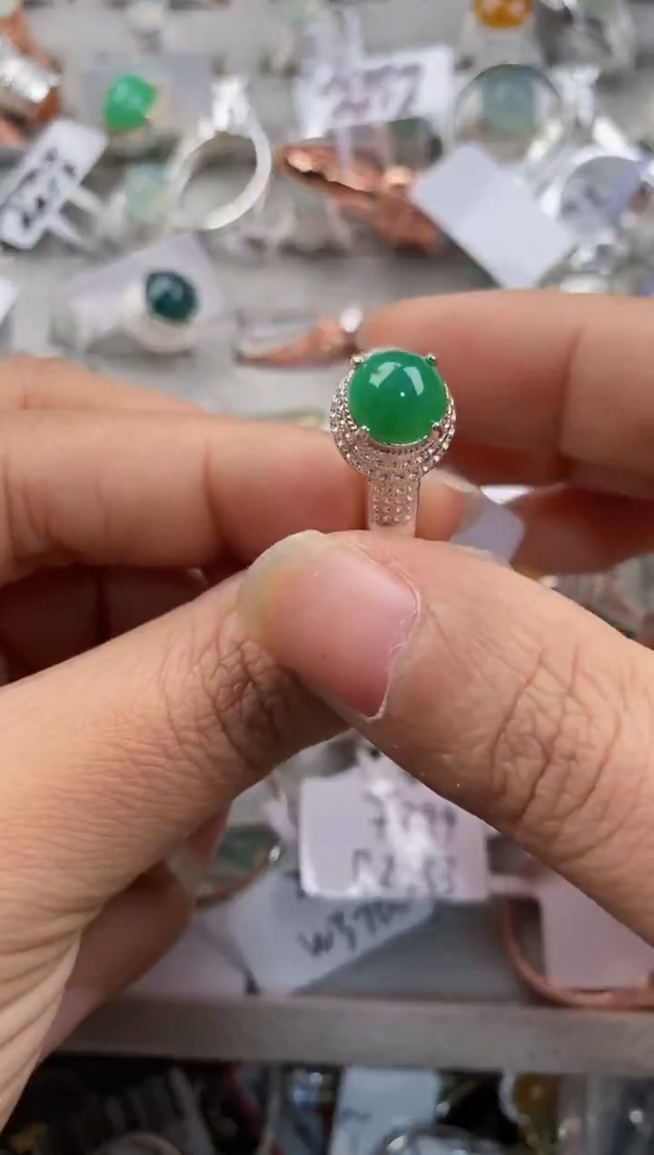 未镶嵌戒指翡翠333---8