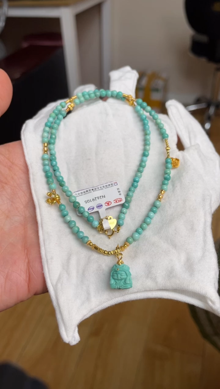 【闪购商品】绿松石项链银S925镶嵌64