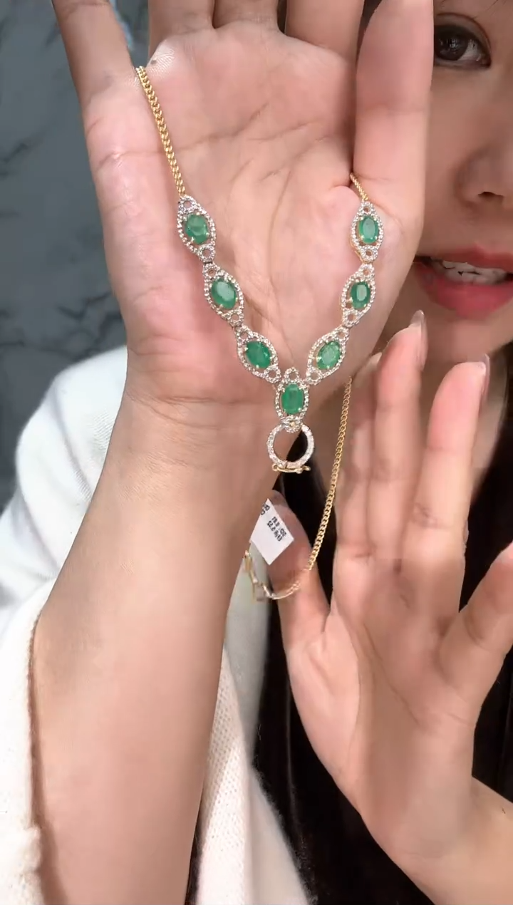 【闪购商品】定制祖母绿万能链银S925镶嵌万能链