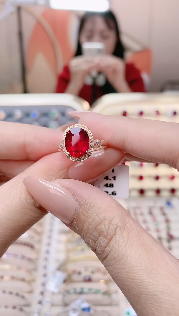 【闪购商品】碧玺18K金戒指18K金镶嵌1