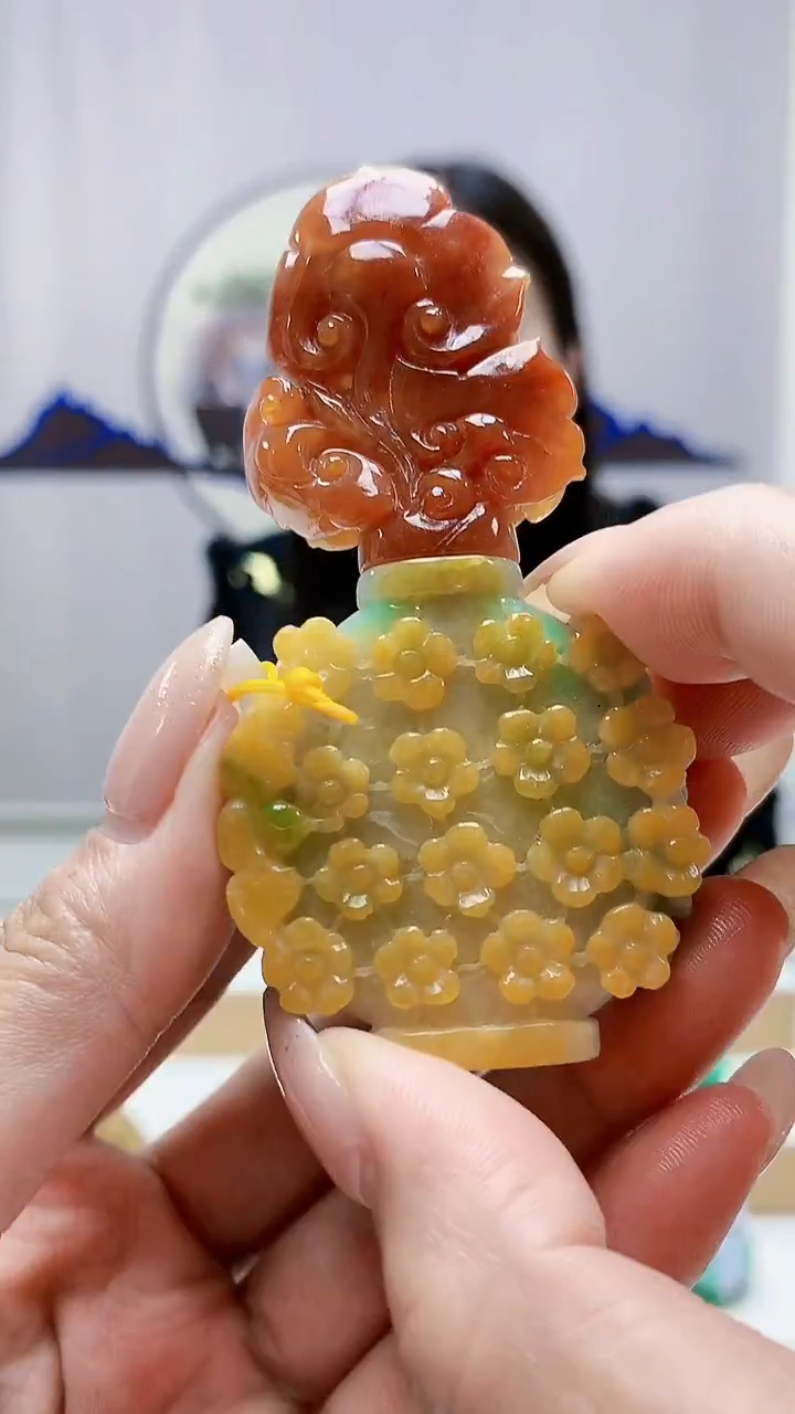 未镶嵌定制翡翠4812MM-毛货挂件163