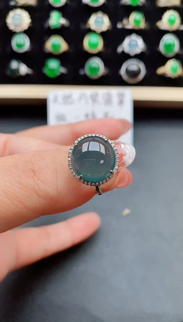 【闪购商品】翡翠戒指银S925镶嵌80050