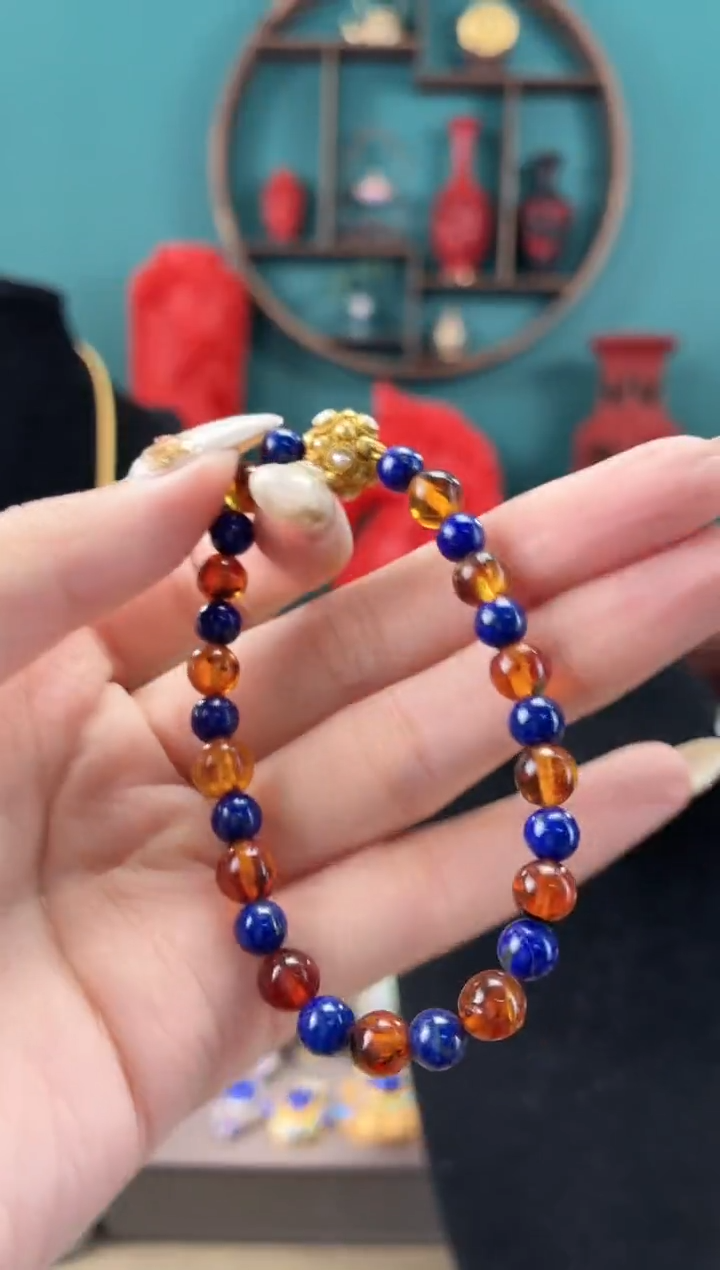 非遗手工花丝镶嵌手链