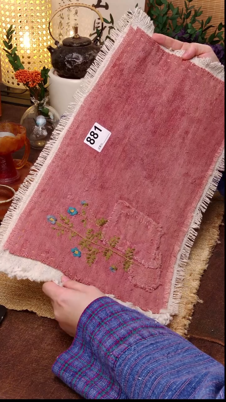  Cici手作刺子绣柿染壶垫杯垫881