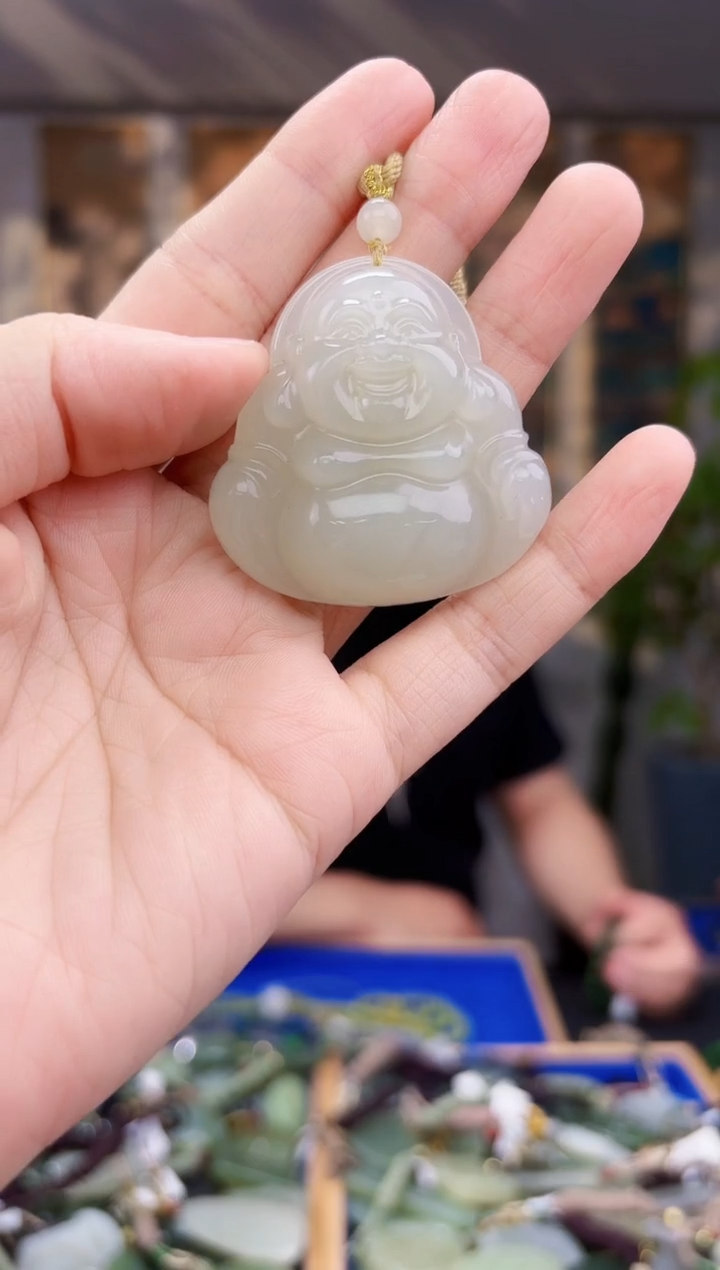 和田玉未镶嵌挂件拍一发一