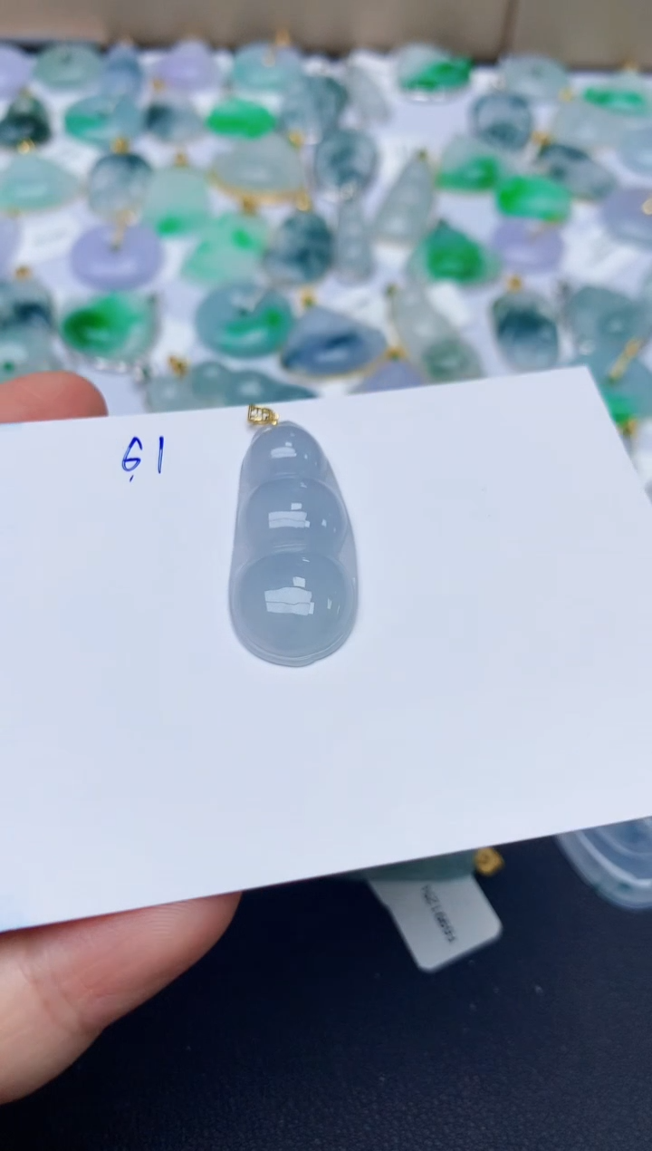 【闪购商品】翡翠颈饰18K金镶嵌天然翡翠A货    