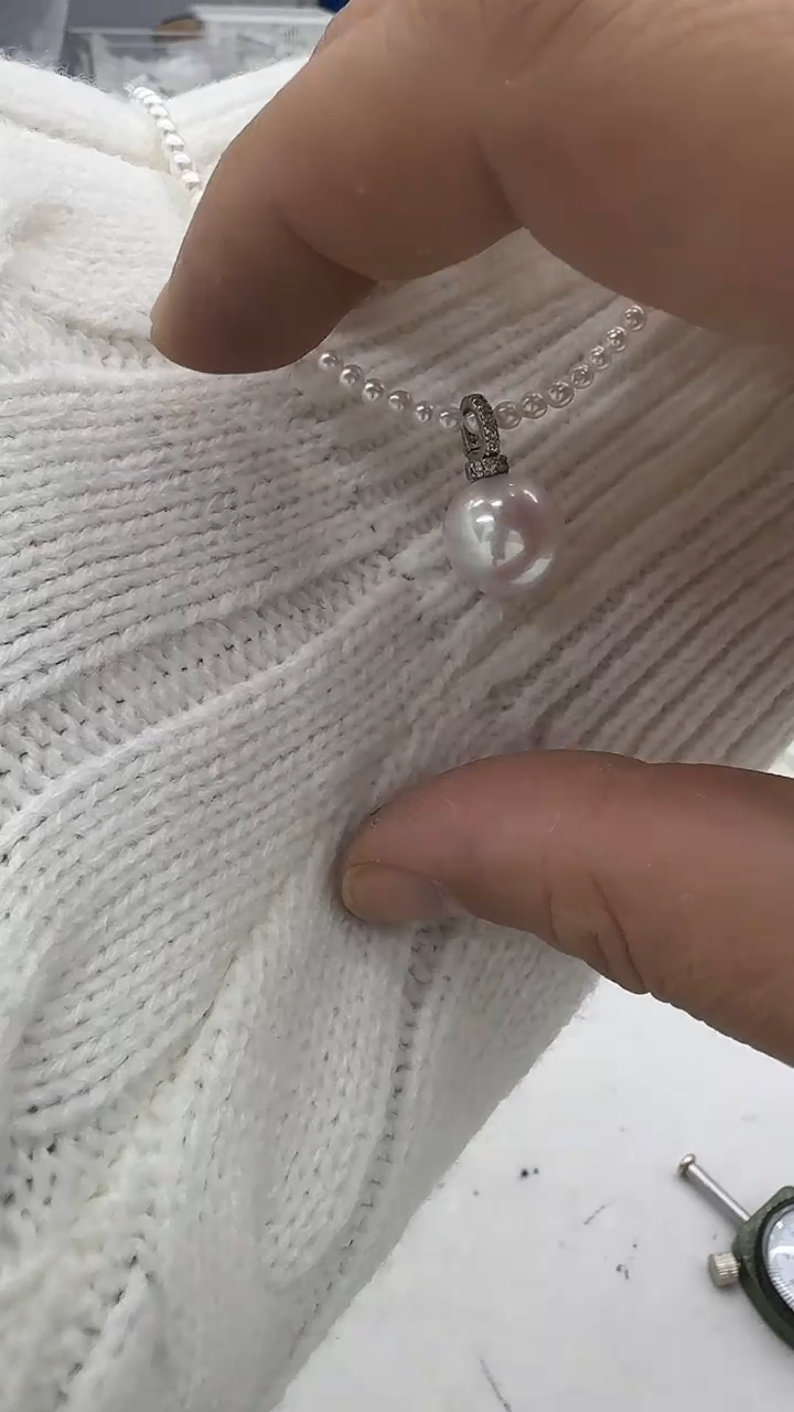 吊坠(赠链)银S925镶嵌淡水珍珠12-13mm 奶嘴万能扣-新品