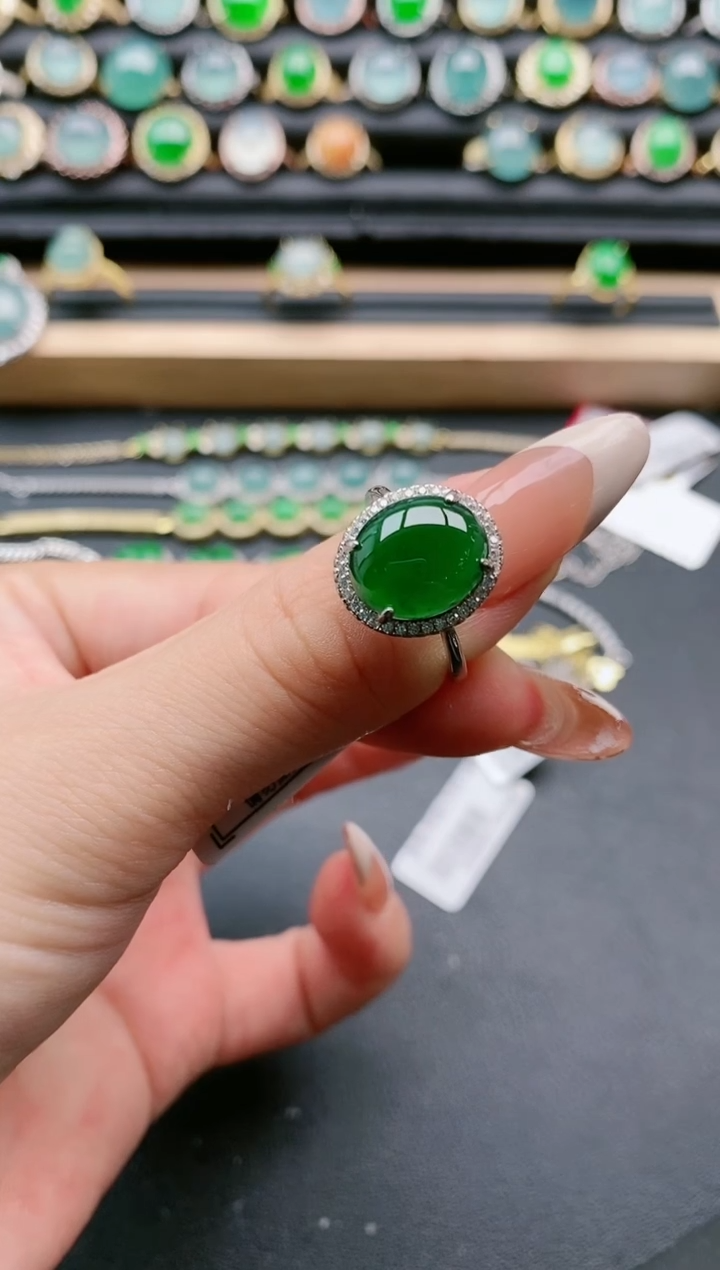 【闪购商品】翡翠戒指银S925镶嵌11111