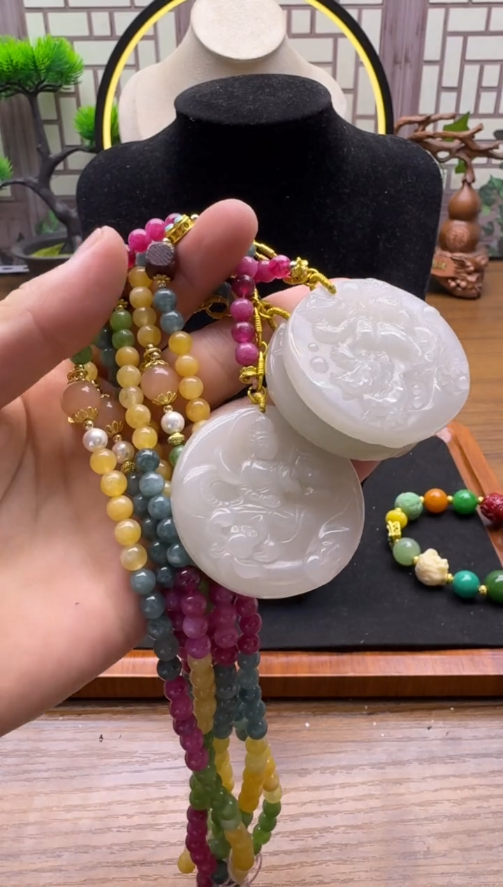 颈饰14K金镶嵌碧玺YC02    