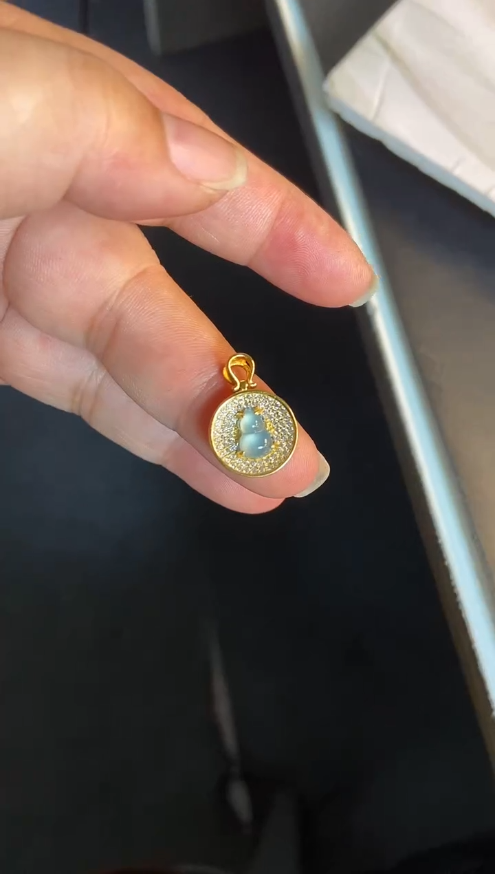 吊坠(不含链)银S925镶嵌翡翠1