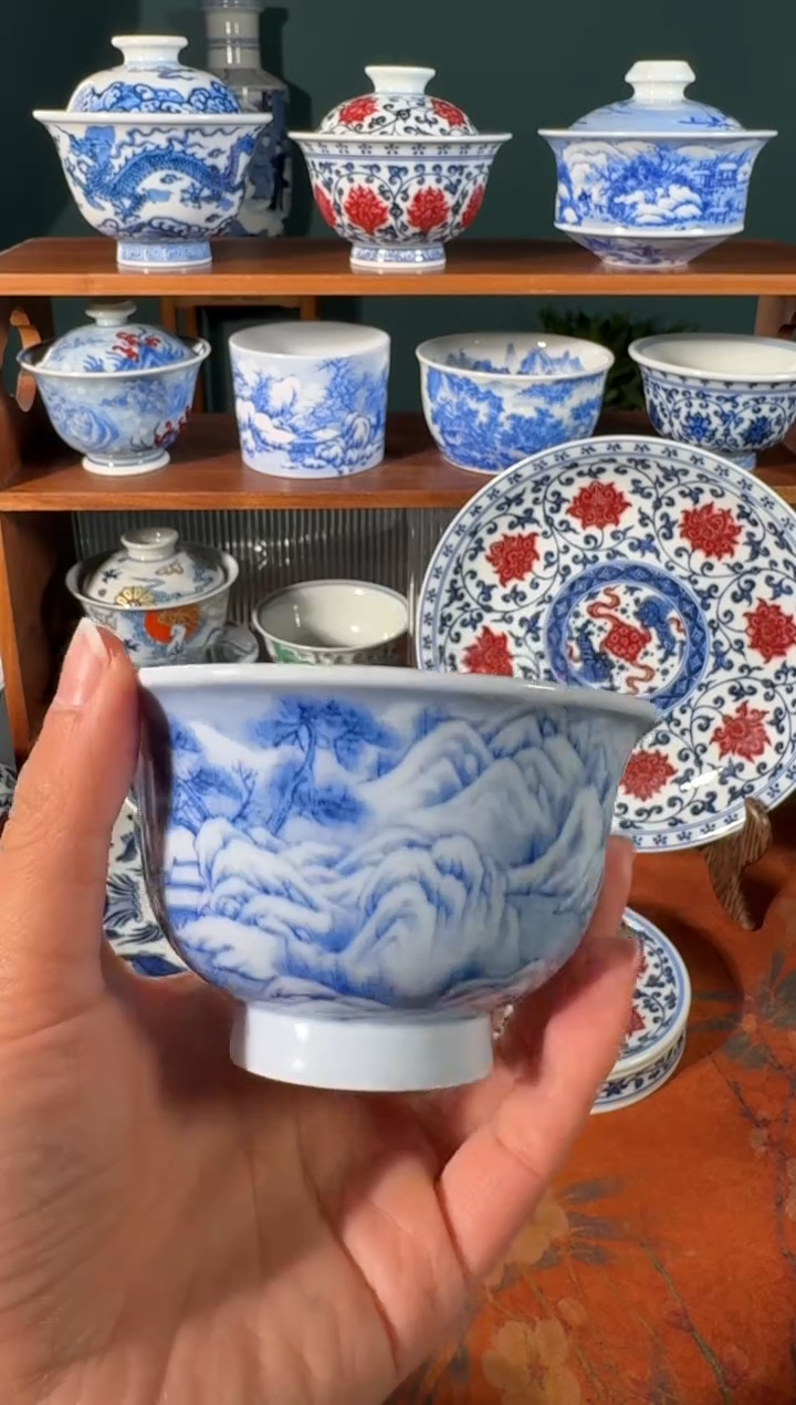 【闪购商品】杯画堂春雪景大压手杯