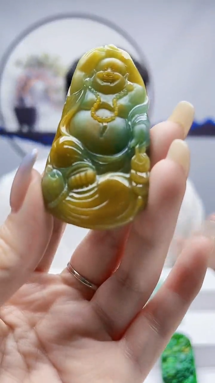 未镶嵌定制翡翠毛货-挂件58