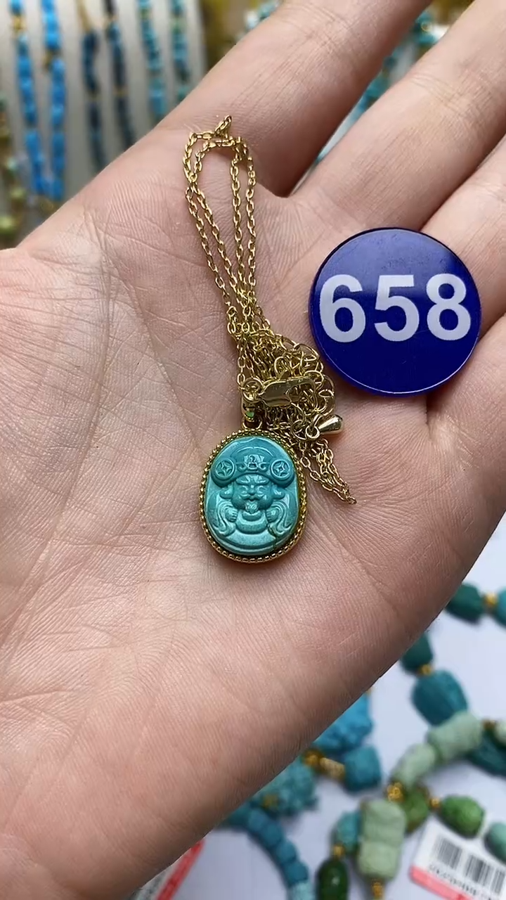 绿松石合金项链658项链