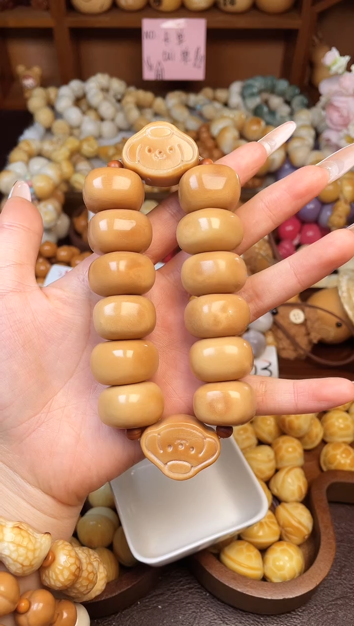 手串菩提根/象牙果方扣双排