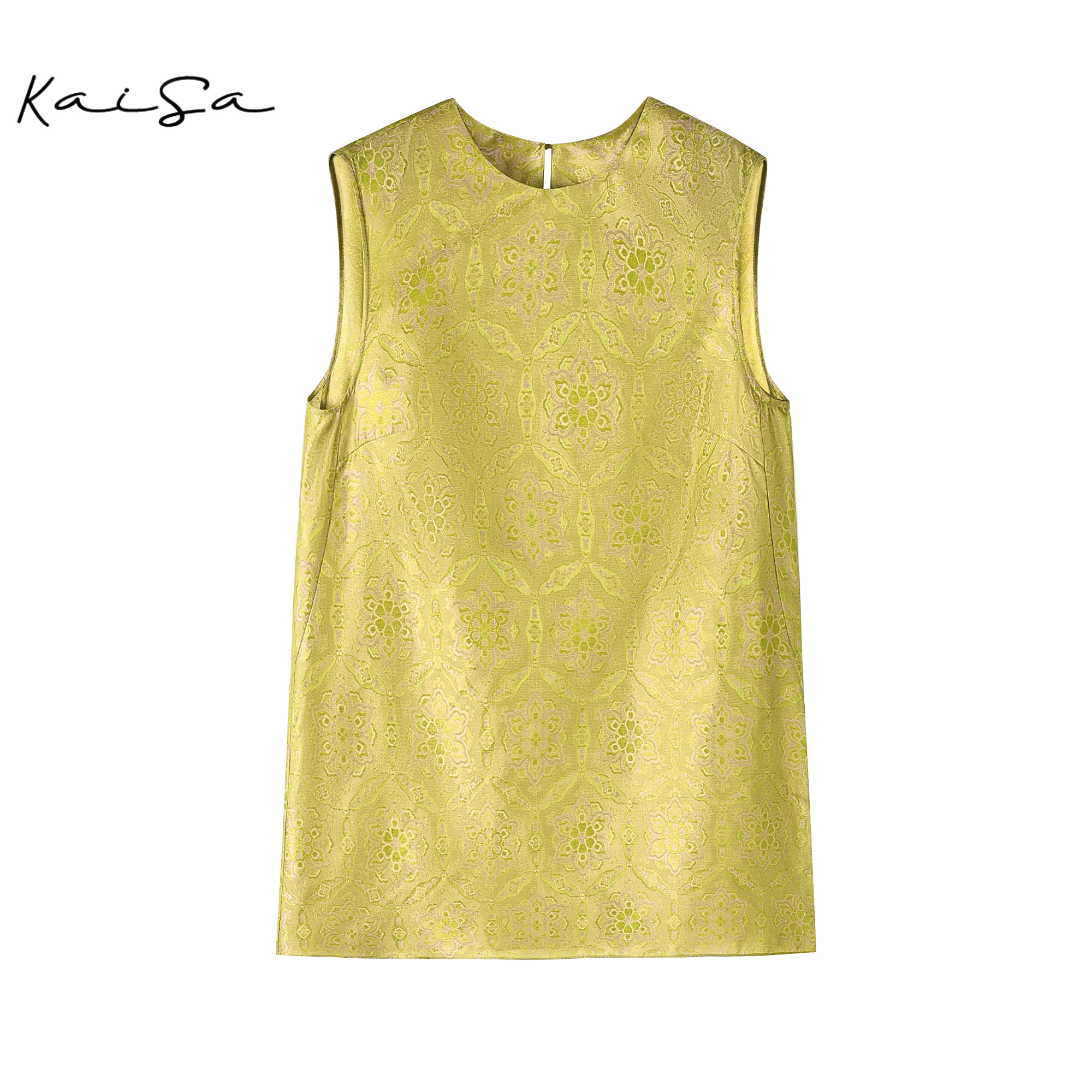 【青玉案】100%桑蚕丝香云纱无袖背心上衣