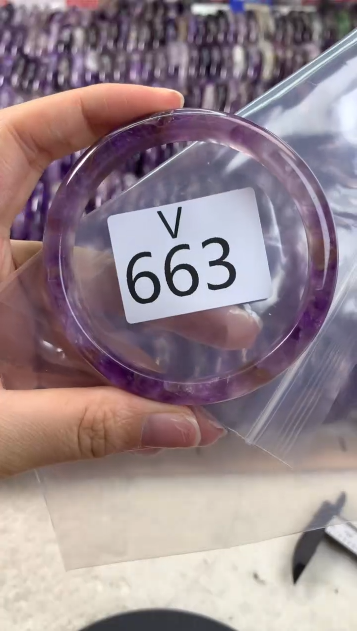 【闪购商品】水晶水晶手镯V未镶嵌663-62