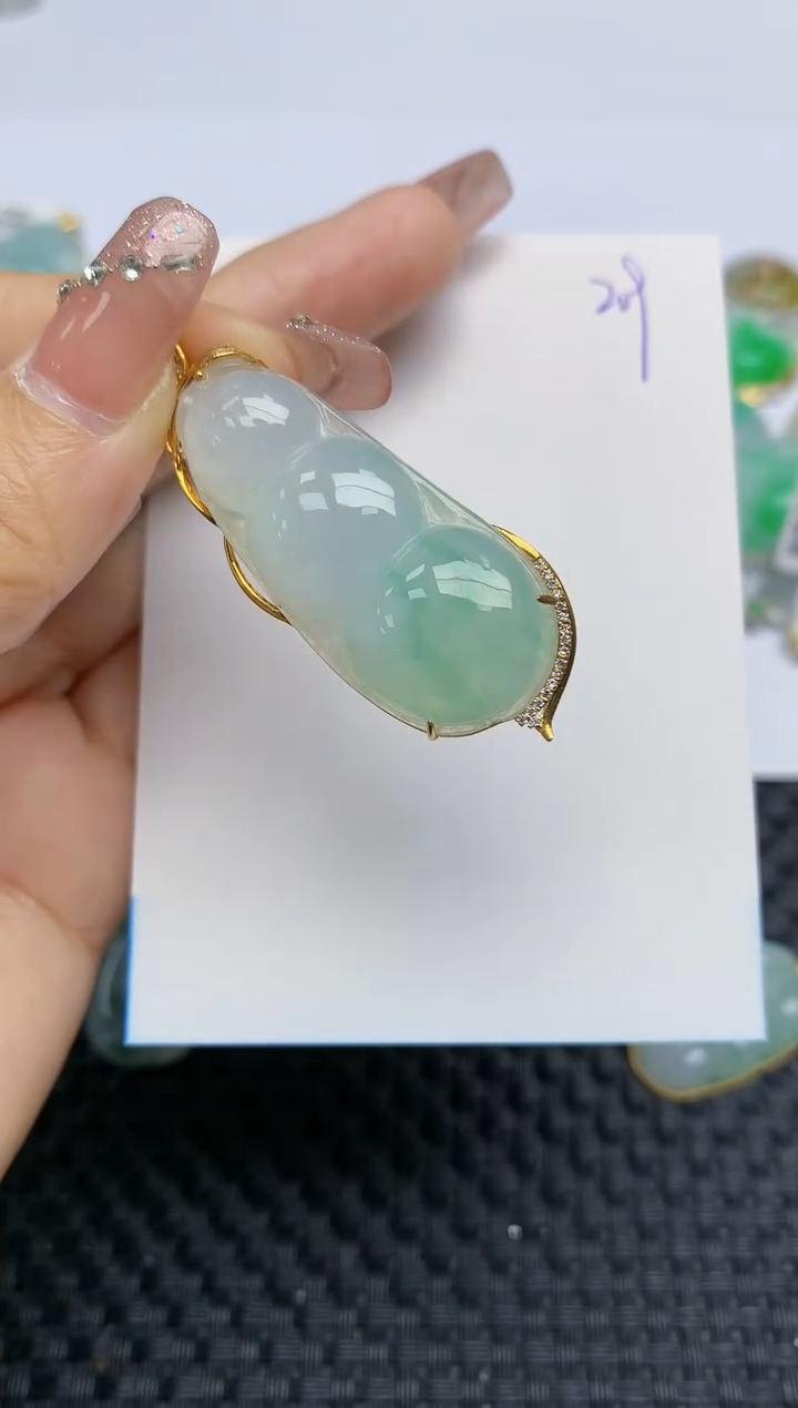 【闪购商品】翡翠颈饰18K金镶嵌天然A货翡翠 209