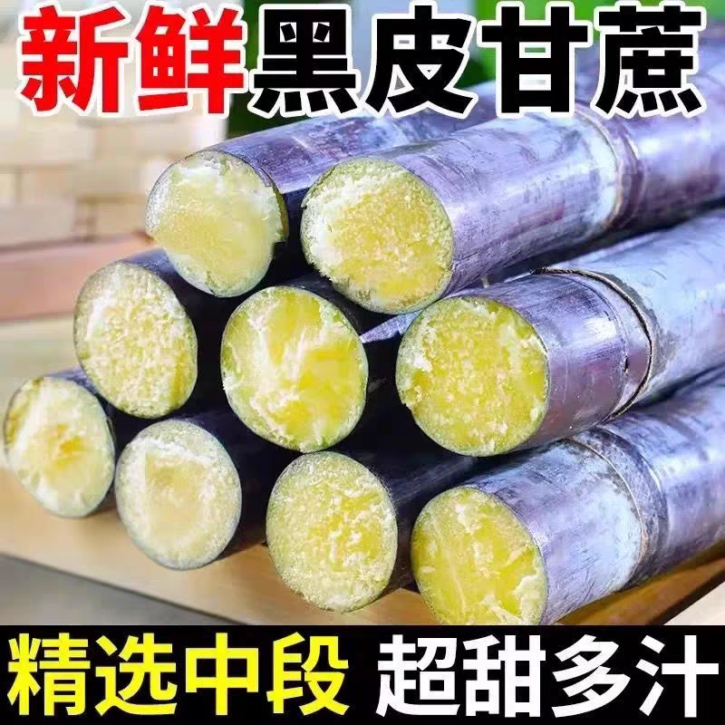 FG 广西黑皮甘蔗新鲜水果当季特产现砍现发脆甜孕妇果3-10斤