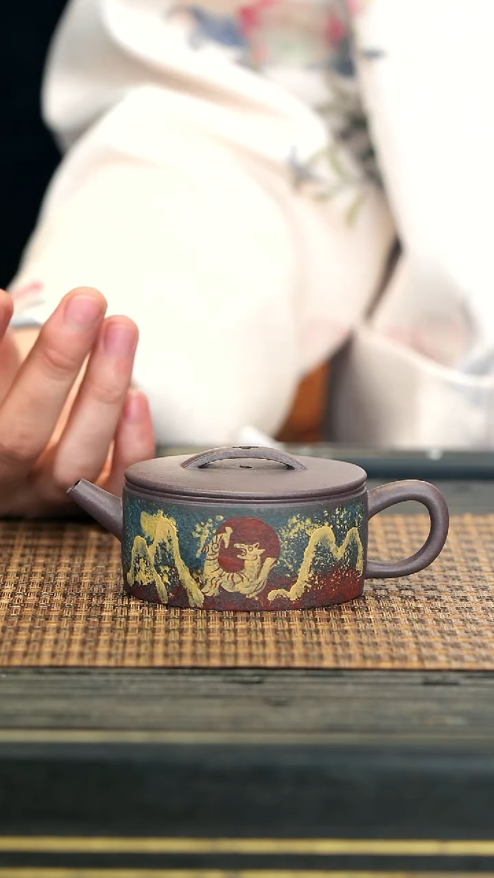 【闪购商品】紫砂茶壶ZCJ39红砂天青 汉瓦