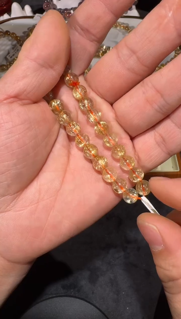 未镶嵌手串发晶SJ-429金发晶