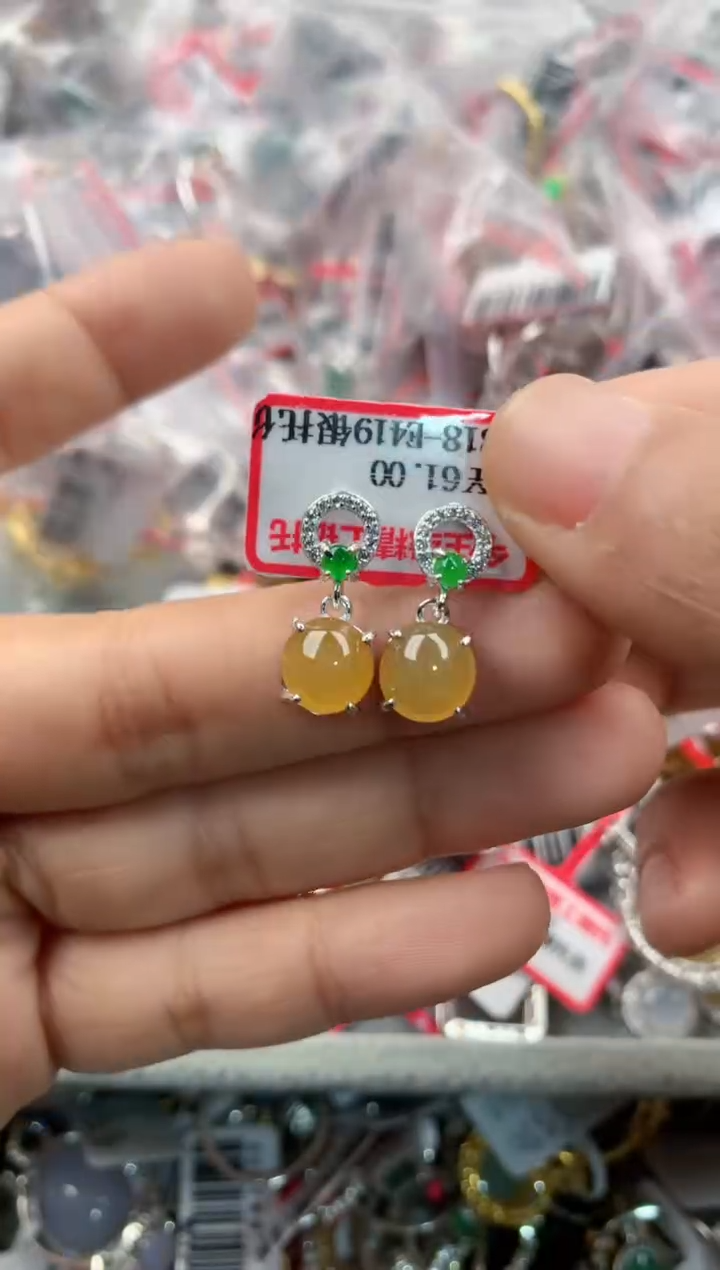 银S925镶嵌戒指翡翠111                7