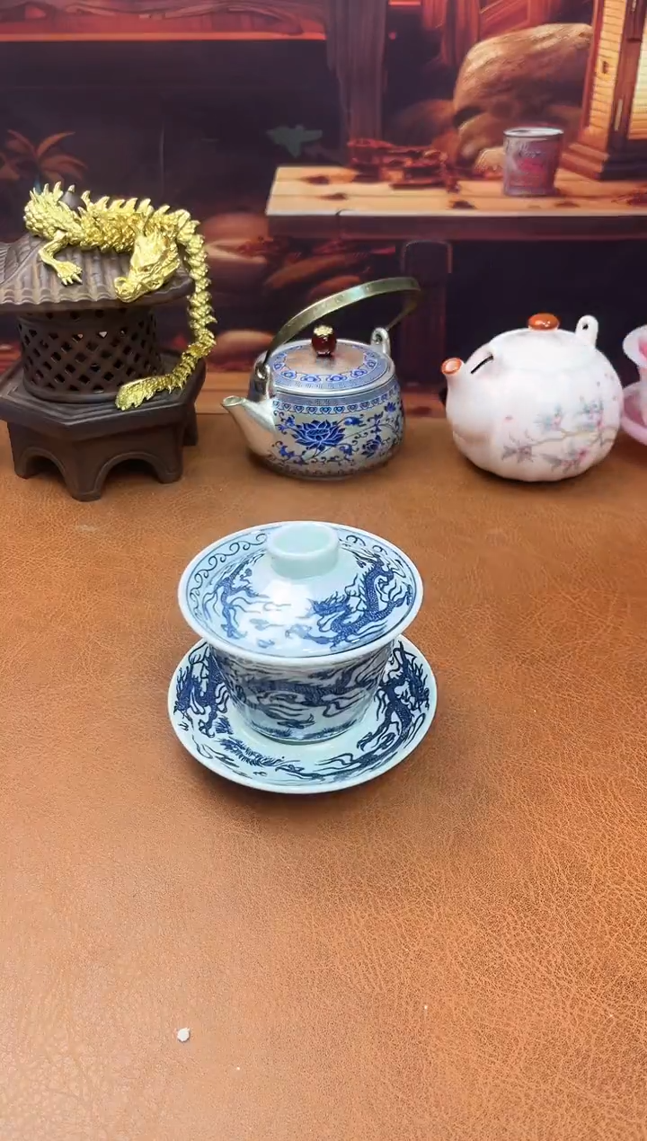 陶瓷茶具摆件旅行套组