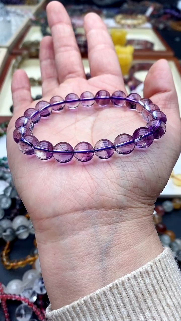 【闪购商品】水晶手链未镶嵌紫超七