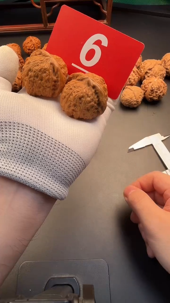 把件文玩核桃46凹底南瓜墩