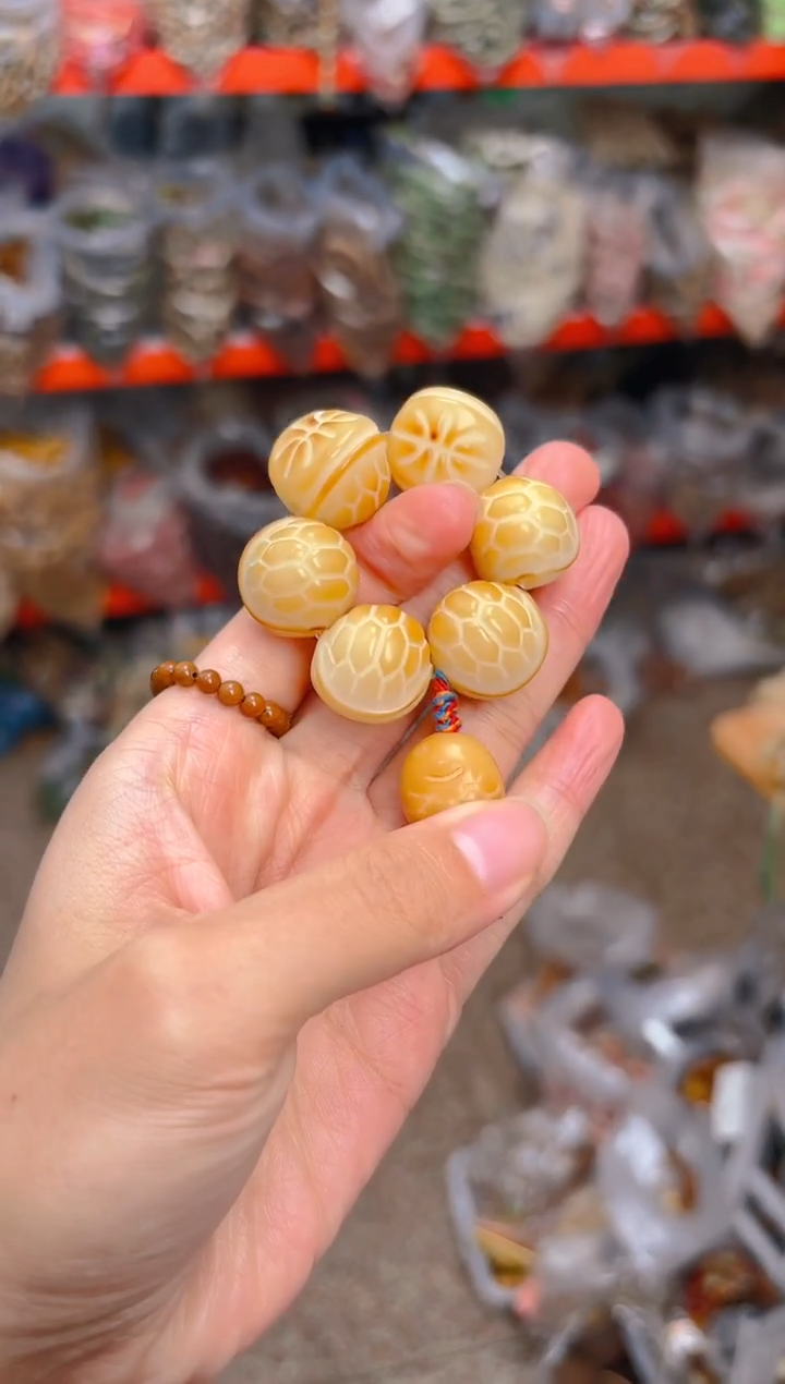 吊坠菩提根/象牙果富甲天下手捻  黄色