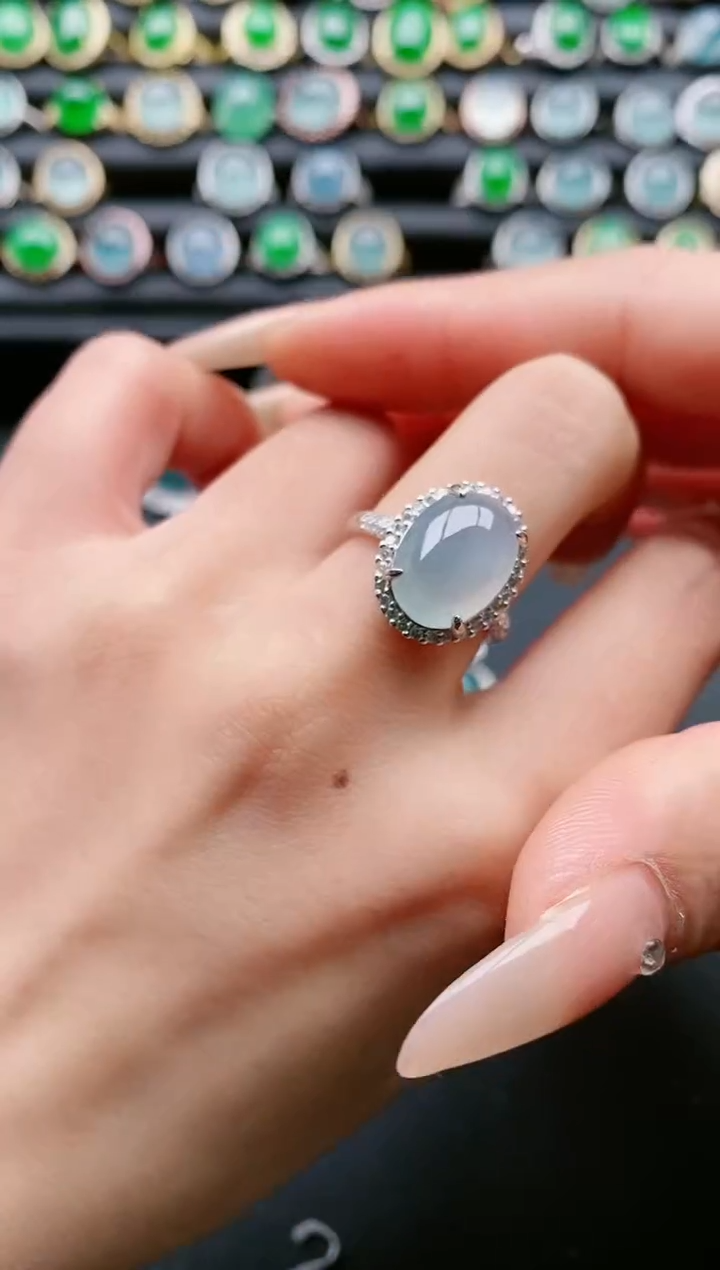 【闪购商品】翡翠戒指银S925镶嵌111111