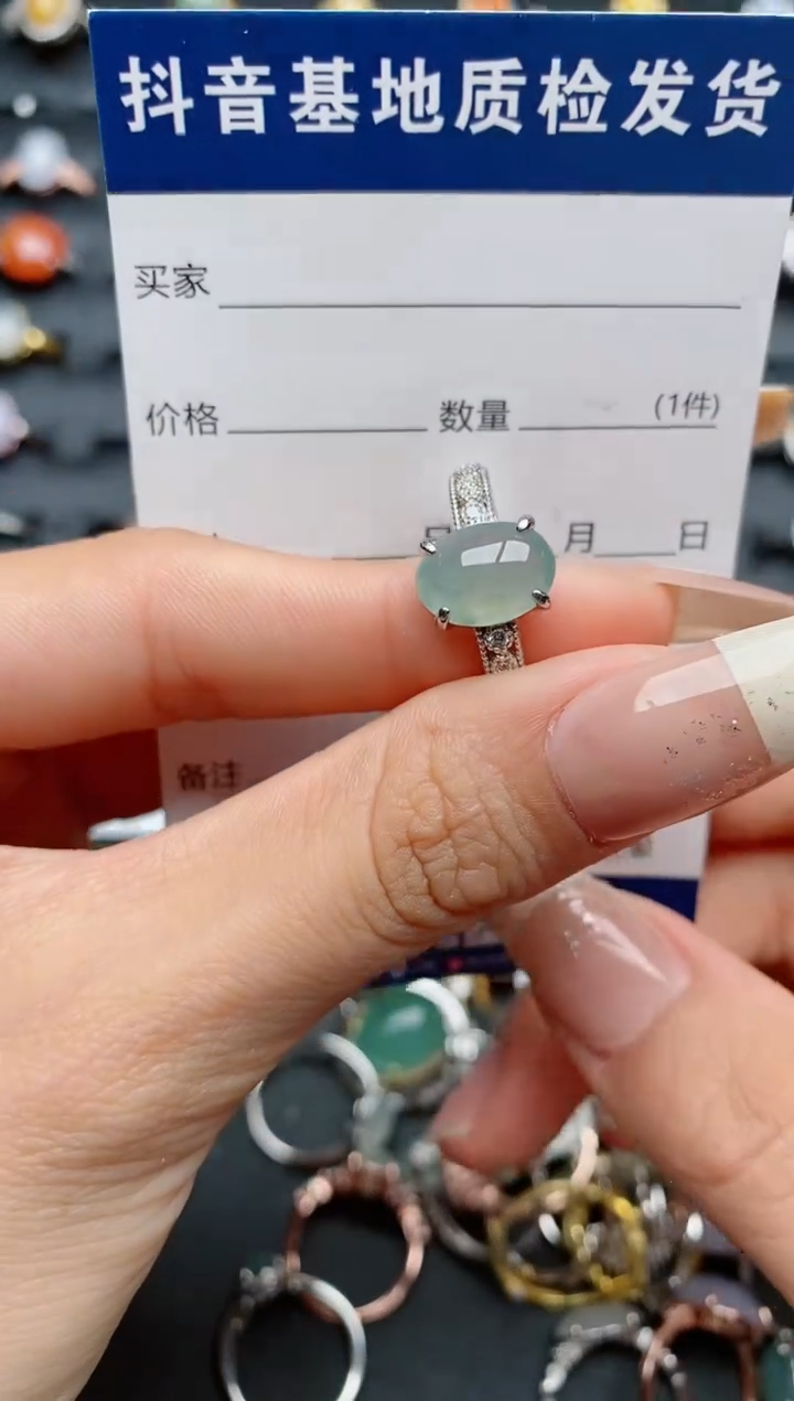 【闪购商品】翡翠戒指银S925镶嵌...........