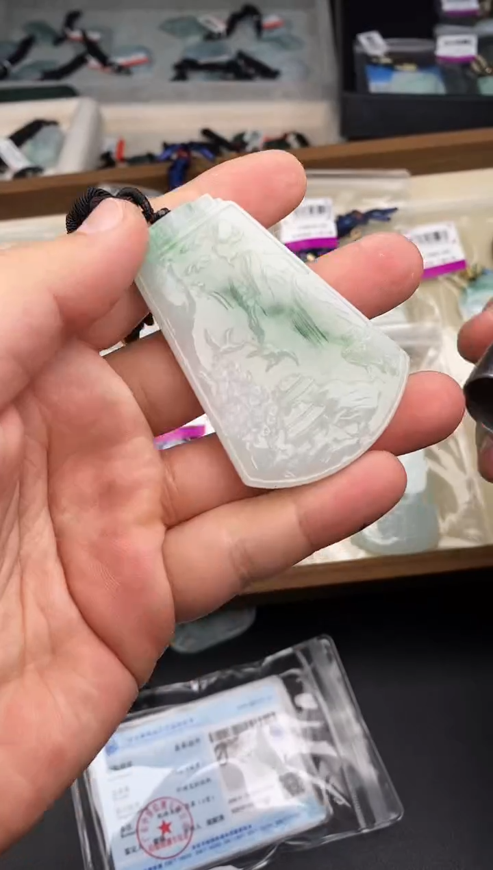 【闪购商品】翡翠颈饰未镶嵌   天然翡翠，一物一图